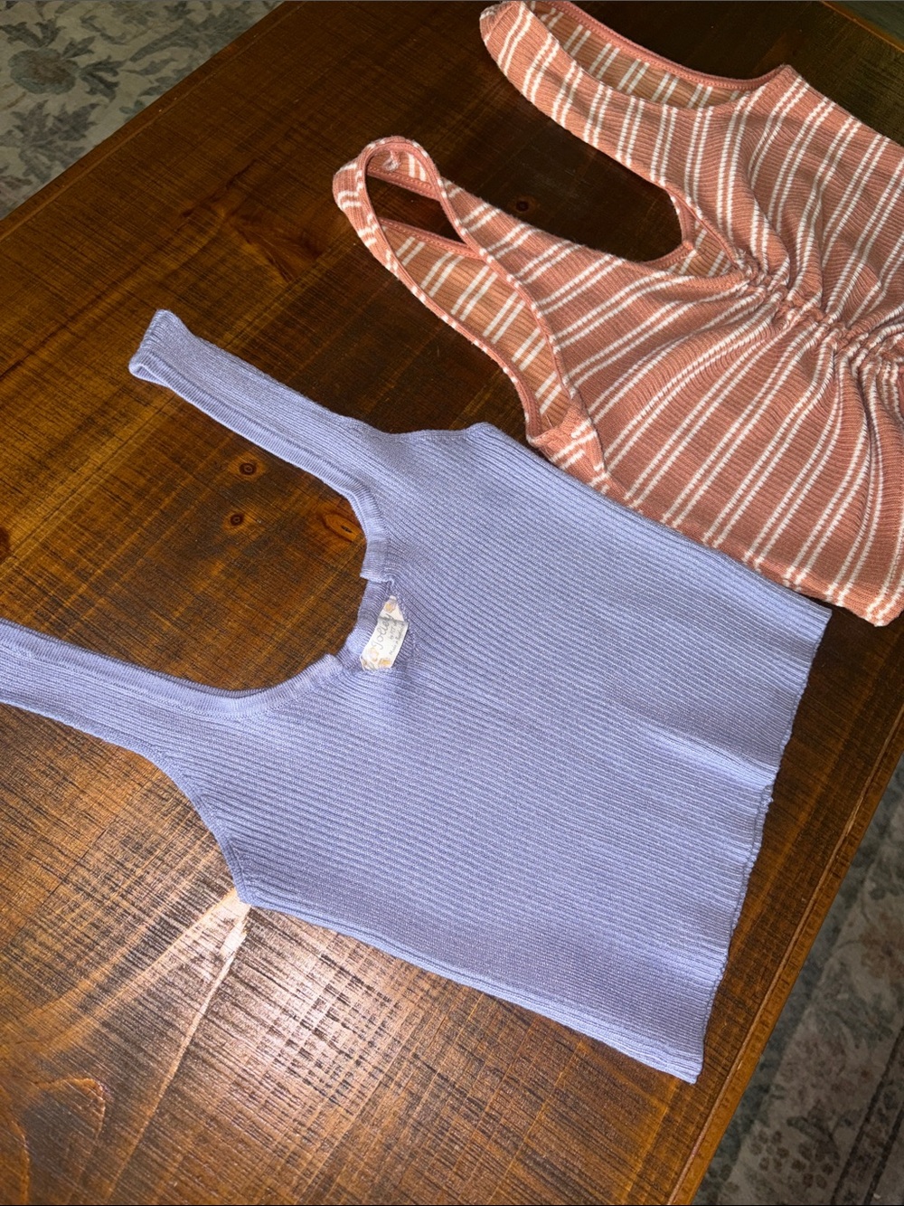 Ruched Cropped Tank Top Set (2 Tops) Medium - Picture 2 of 11